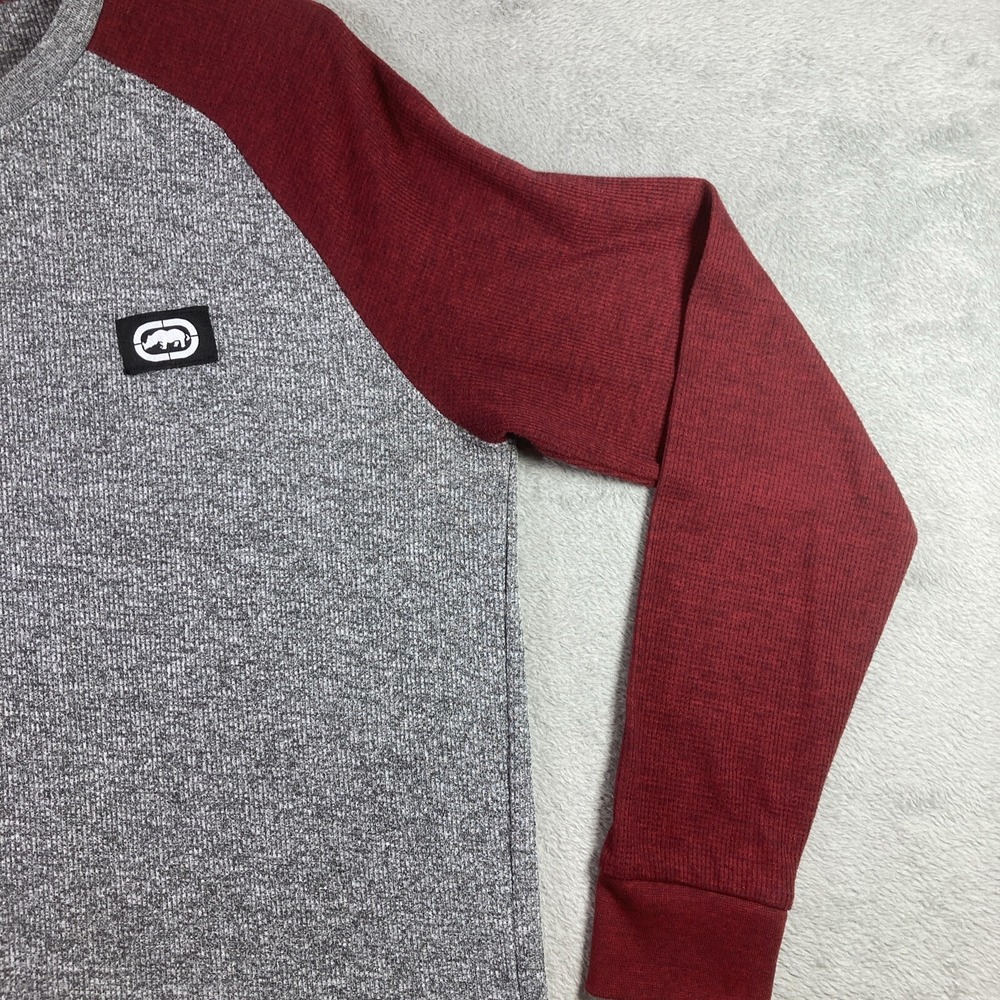 Ecko Unltd. Shirt Adult Large Gray Red Rhino Logo Long Sleeve Comfort Preppy - Picture 5 of 14